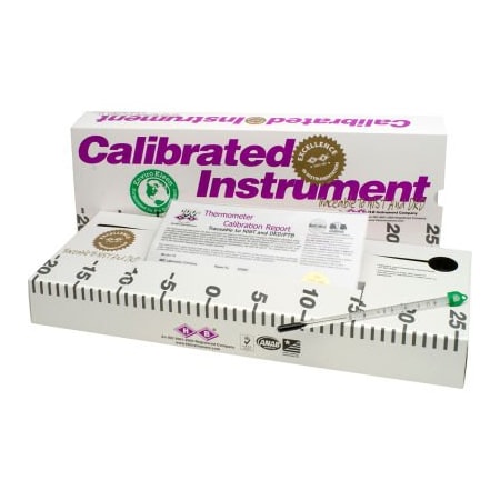 Bel-Art H-B Enviro-Safe Calibrated Dry Block/Incubator Liquid-In-Glass Thermometer 24 to 57C, 35mm Immersion 602060000